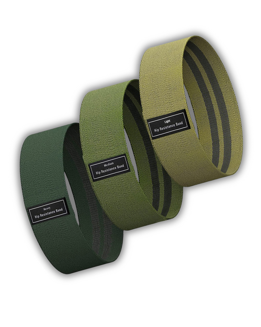 BOSì Hip Resistance Bands with resistance levels chart